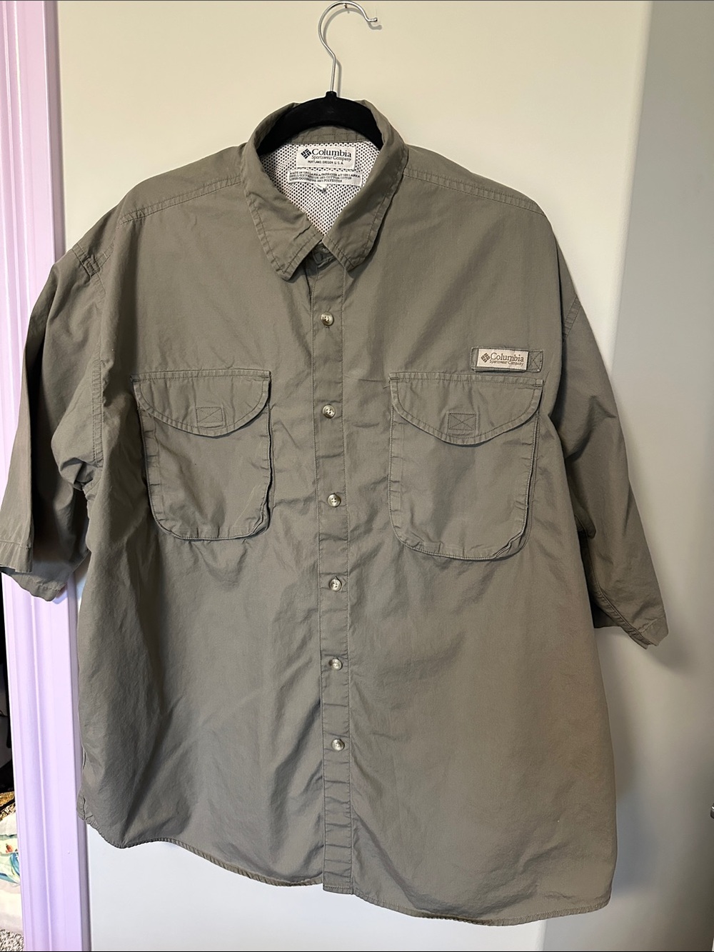 Columbia Men’s Short-Sleeve Button-Down Shirt - Olive Drab